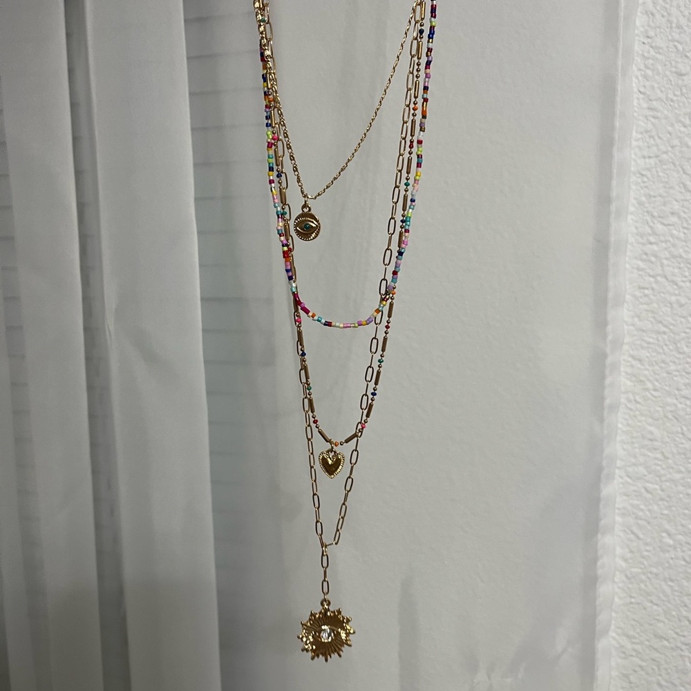Torrid Gold Multicolor Layered Necklace